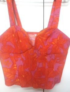 Adult Female Costumes to Hire - Crop top - orange - L